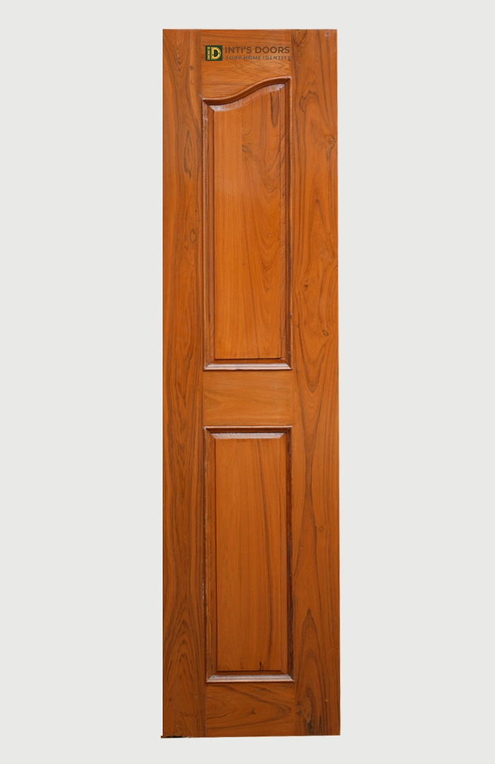 Bastar Teak Wood Panel Door – Curved Top Carving Design